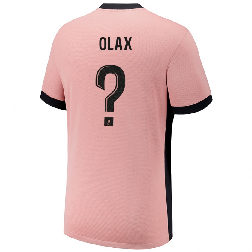 Kandiny Niño Camiseta Djamy Olax #0 Rosa Óxido Equipación Tercera 2024/25 La Camisa Chile