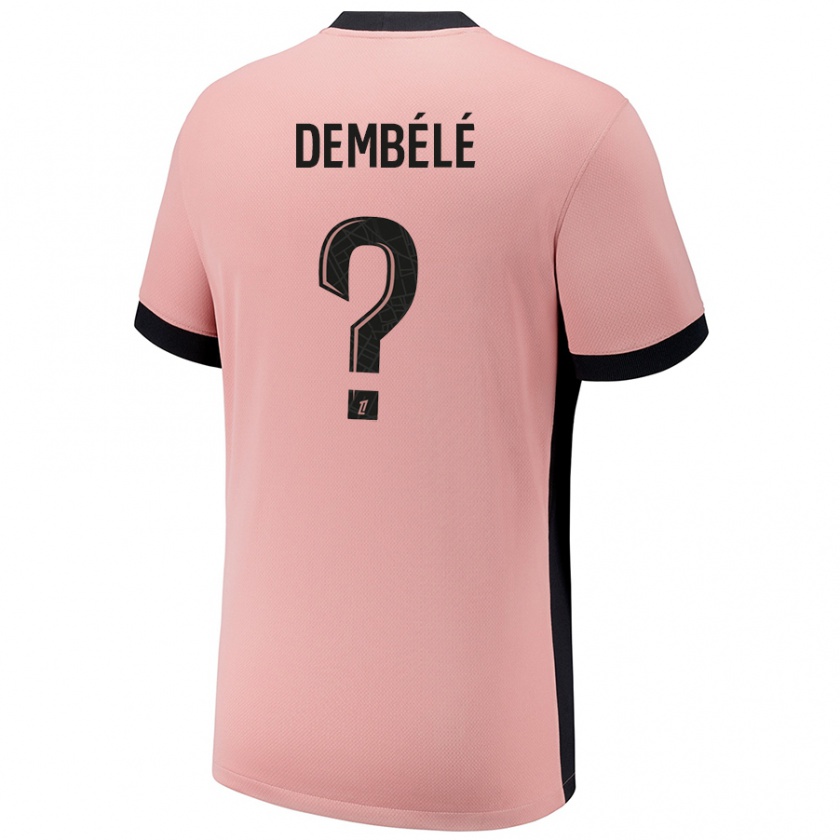 Kandiny Niño Camiseta Omar Dembélé #0 Rosa Óxido Equipación Tercera 2024/25 La Camisa Chile