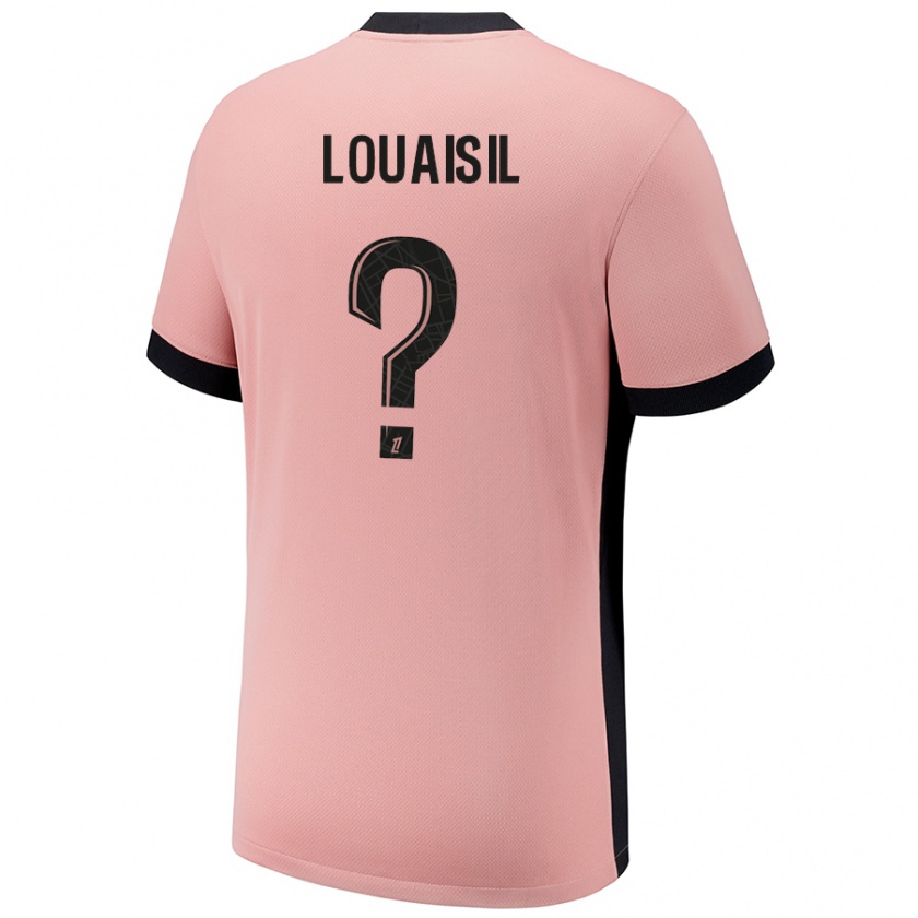 Kandiny Niño Camiseta Kévin Louaisil #0 Rosa Óxido Equipación Tercera 2024/25 La Camisa Chile