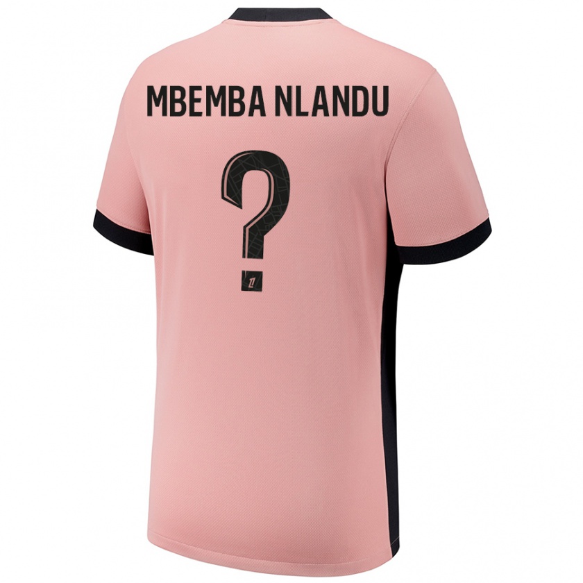 Kandiny Niño Camiseta Emmanuel Mbemba Nlandu #0 Rosa Óxido Equipación Tercera 2024/25 La Camisa Chile