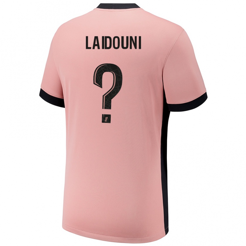 Kandiny Niño Camiseta Adam Laidouni #0 Rosa Óxido Equipación Tercera 2024/25 La Camisa Chile