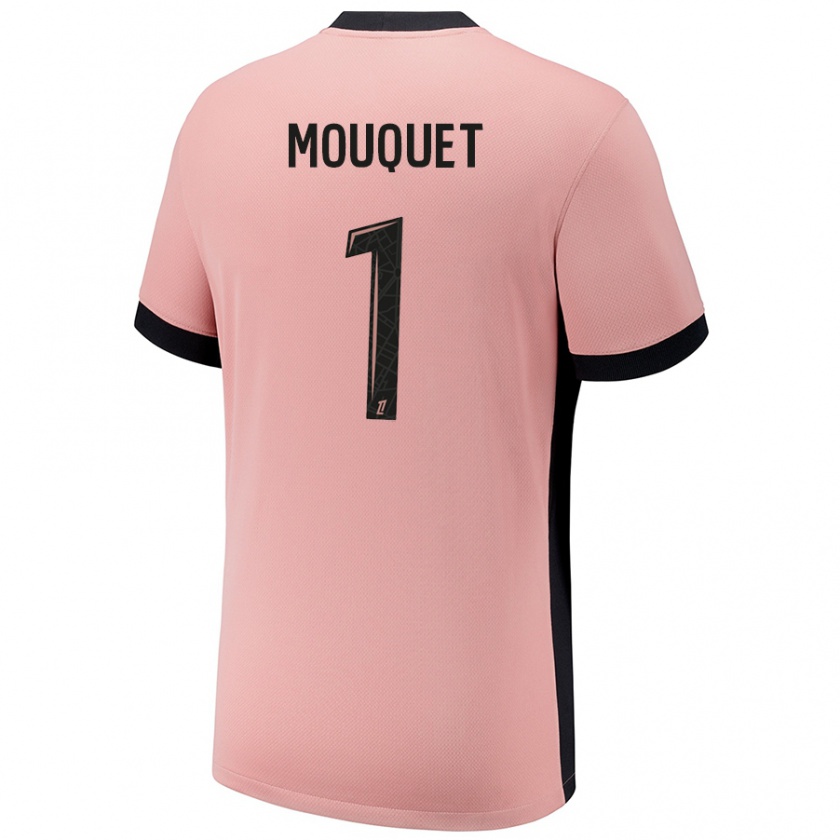 Kandiny Niño Camiseta Louis Mouquet #1 Rosa Óxido Equipación Tercera 2024/25 La Camisa Chile