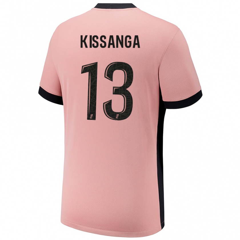 Kandiny Niño Camiseta Hugo Kissanga #13 Rosa Óxido Equipación Tercera 2024/25 La Camisa Chile