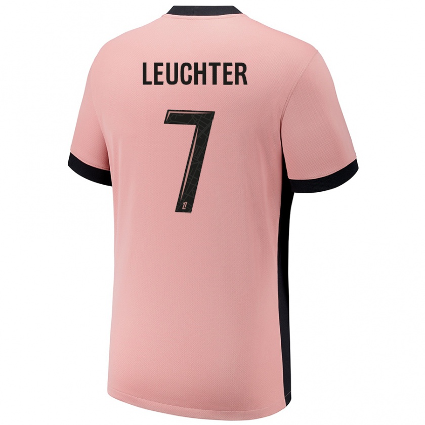 Kandiny Niño Camiseta Romée Leuchter #7 Rosa Óxido Equipación Tercera 2024/25 La Camisa Chile