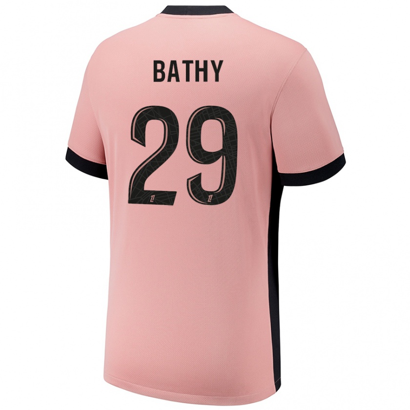 Kandiny Niño Camiseta Griedge Mbock Bathy #29 Rosa Óxido Equipación Tercera 2024/25 La Camisa Chile