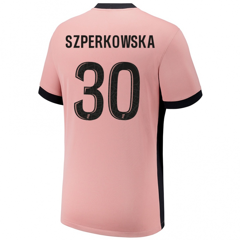 Kandiny Niño Camiseta Oliwia Szperkowska #30 Rosa Óxido Equipación Tercera 2024/25 La Camisa Chile