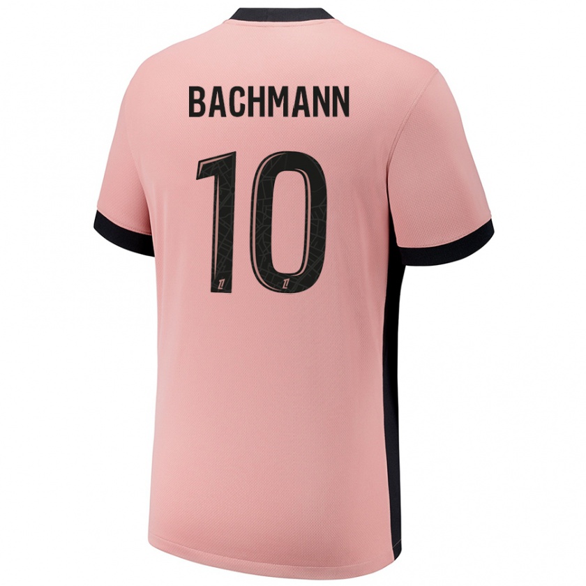 Kandiny Niño Camiseta Ramona Bachmann #10 Rosa Óxido Equipación Tercera 2024/25 La Camisa Chile