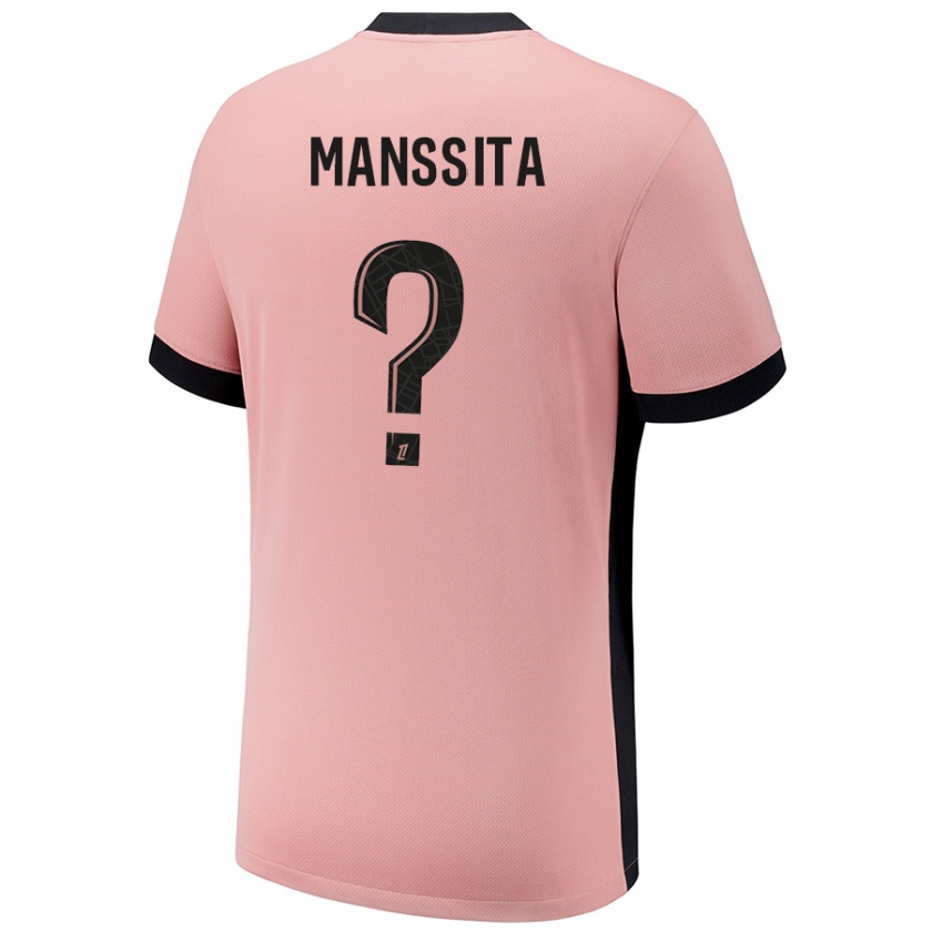 Kandiny Niño Camiseta Manssita Traore #0 Rosa Óxido Equipación Tercera 2024/25 La Camisa Chile