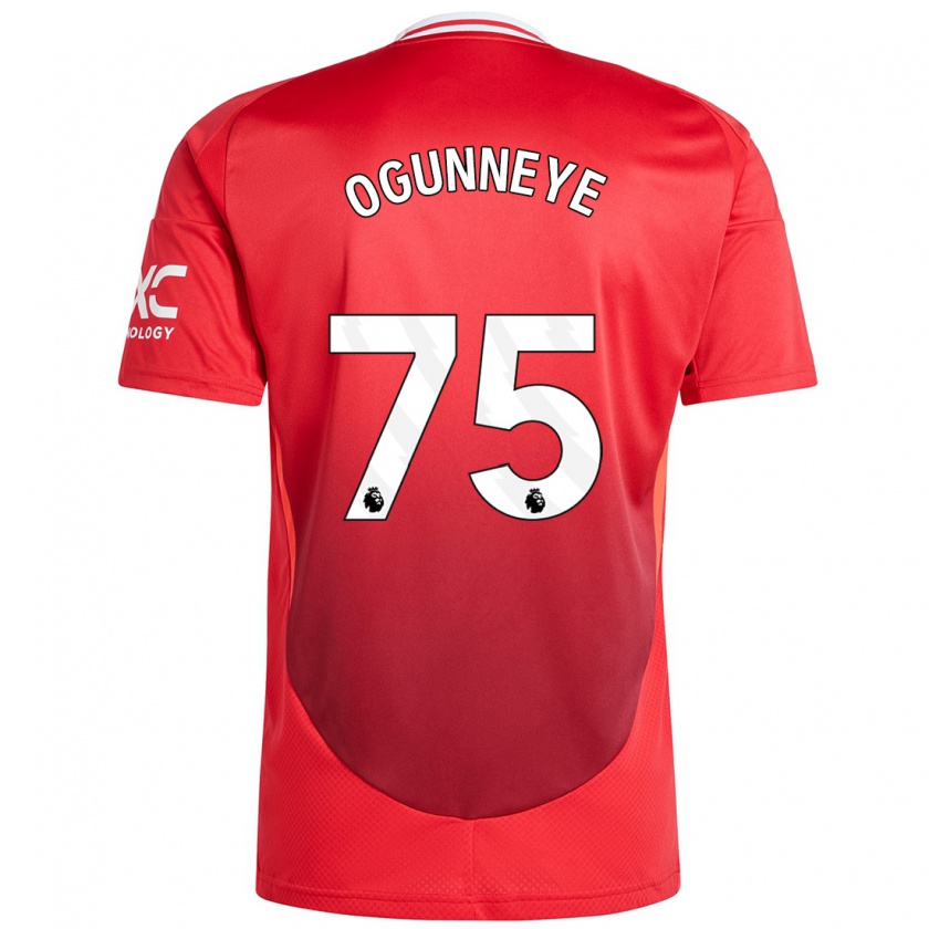 Kandiny Hombre Camiseta Habeeb Ogunneye #75 Rojo Brillante 1ª Equipación 2024/25 La Camisa Chile