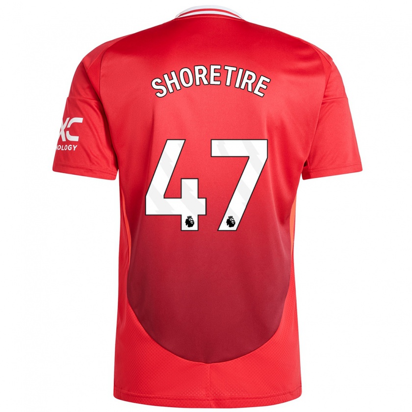 Kandiny Hombre Camiseta Shola Shoretire #47 Rojo Brillante 1ª Equipación 2024/25 La Camisa Chile