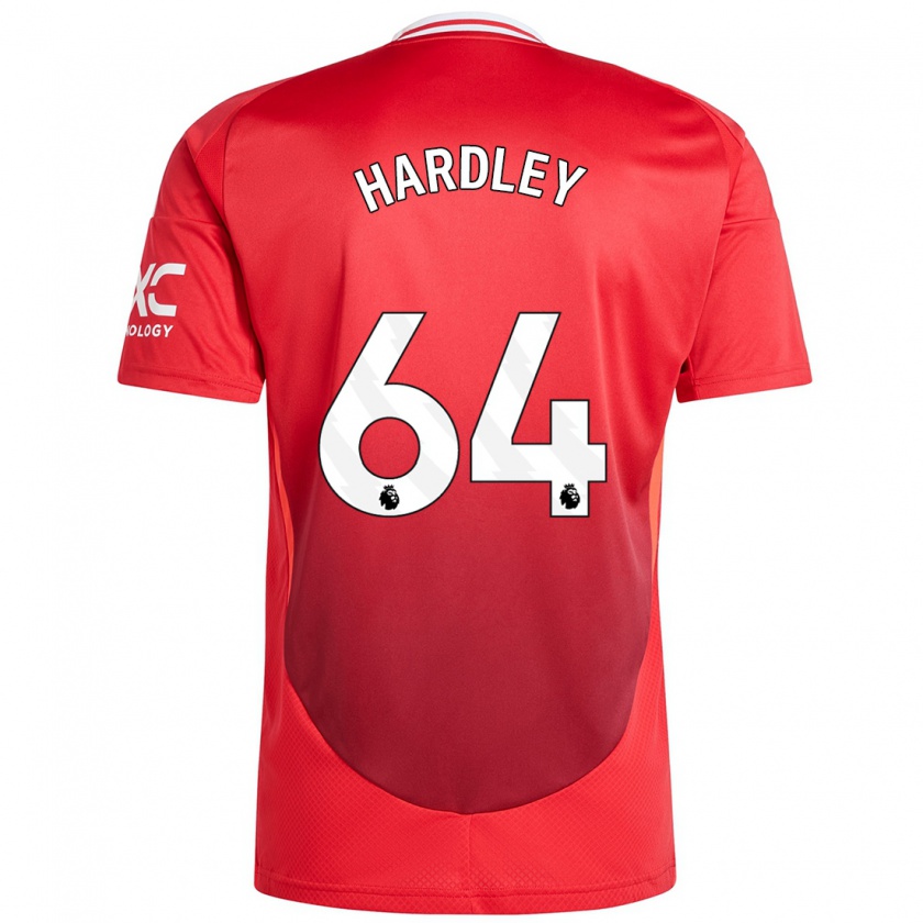 Kandiny Hombre Camiseta Bjorn Hardley #64 Rojo Brillante 1ª Equipación 2024/25 La Camisa Chile