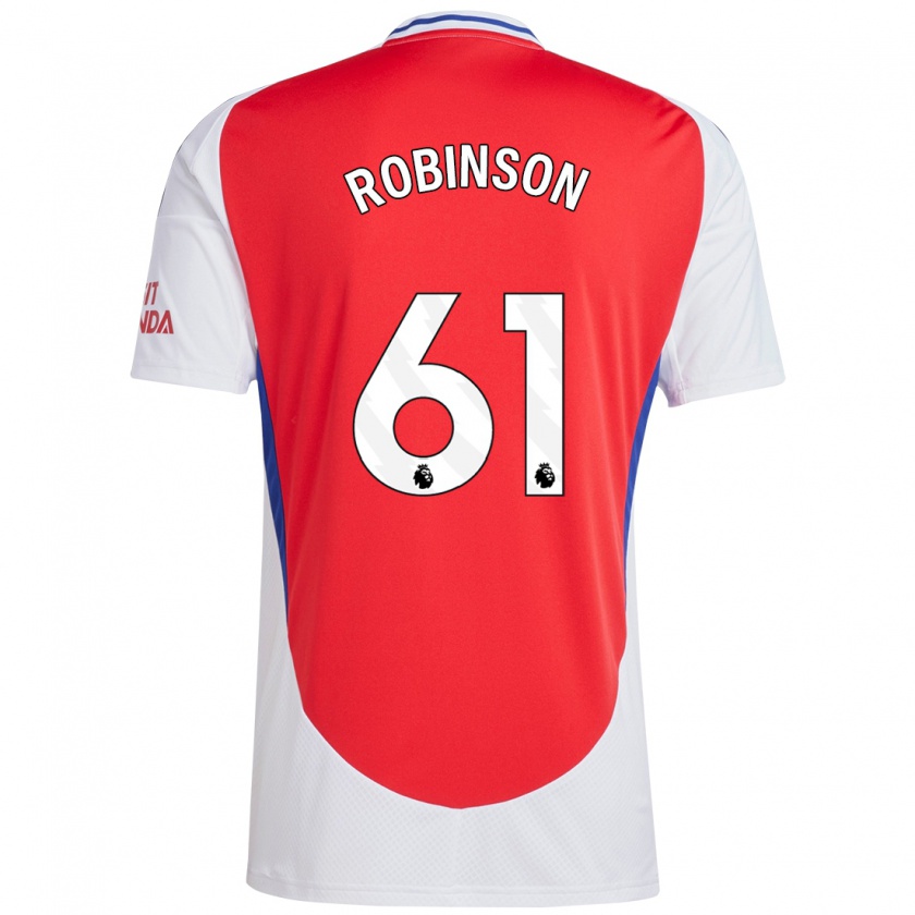 Kandiny Hombre Camiseta Josh Robinson #61 Rojo Blanco 1ª Equipación 2024/25 La Camisa Chile