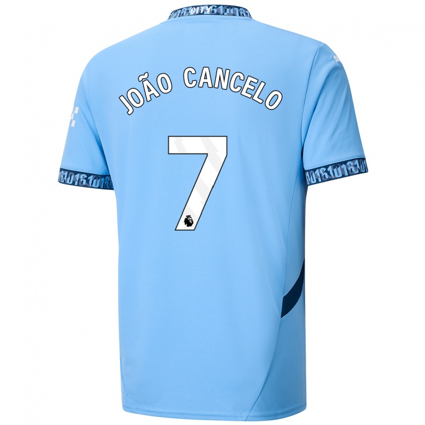 Kandiny Hombre Camiseta João Cancelo #7 Azul Marino 1ª Equipación 2024/25 La Camisa Chile