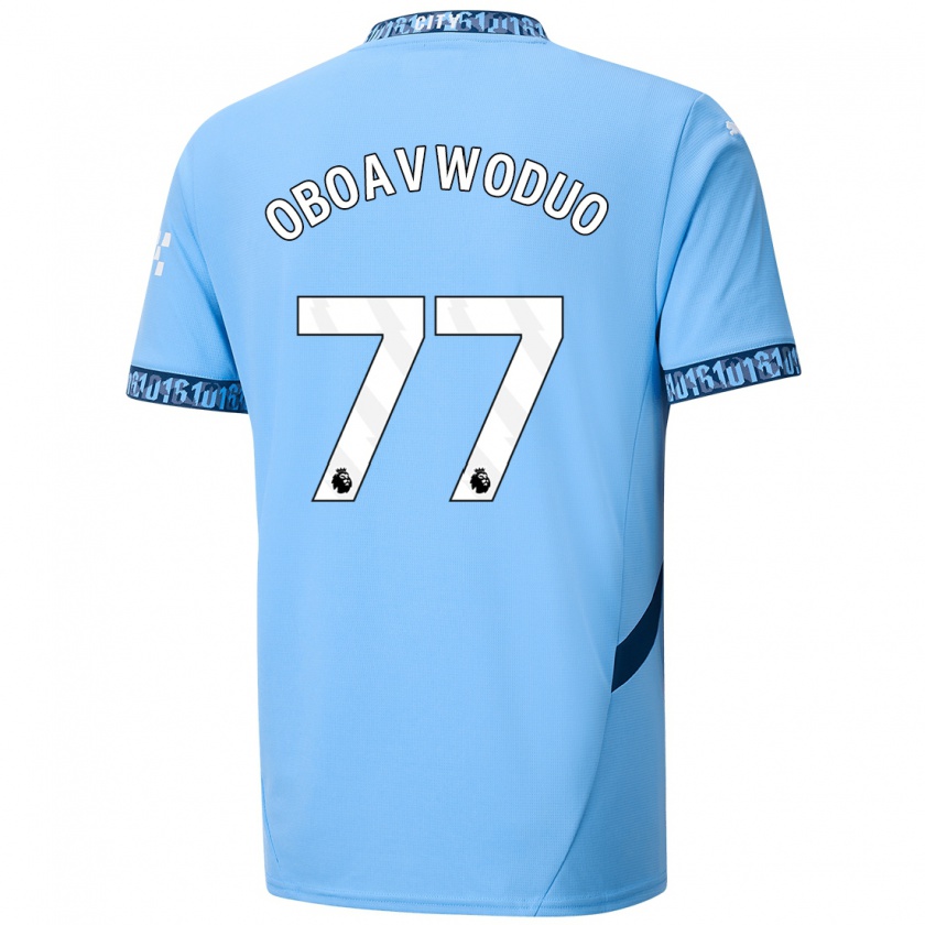 Kandiny Hombre Camiseta Justin Oboavwoduo #77 Azul Marino 1ª Equipación 2024/25 La Camisa Chile