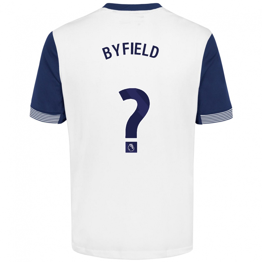 Kandiny Hombre Camiseta Jun'ai Byfield #0 Blanco Azul 1ª Equipación 2024/25 La Camisa Chile