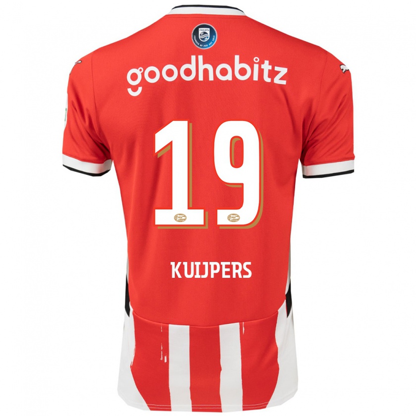 Kandiny Hombre Camiseta Jeslynn Kuijpers #19 Rojo Blanco 1ª Equipación 2024/25 La Camisa Chile