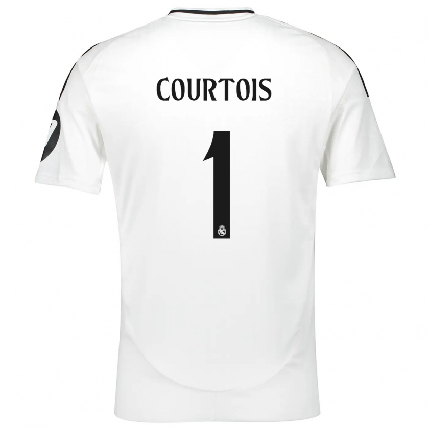 Kandiny Hombre Camiseta Thibaut Courtois #1 Blanco 1ª Equipación 2024/25 La Camisa Chile