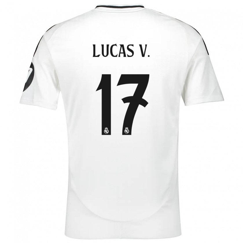 Kandiny Hombre Camiseta Lucas Vázquez #17 Blanco 1ª Equipación 2024/25 La Camisa Chile