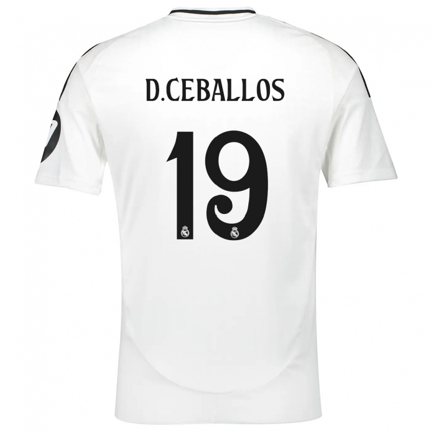 Kandiny Hombre Camiseta Dani Ceballos #19 Blanco 1ª Equipación 2024/25 La Camisa Chile