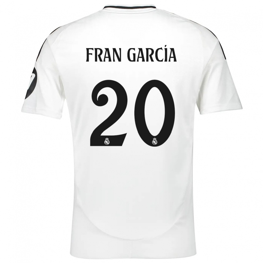 Kandiny Hombre Camiseta Fran García #20 Blanco 1ª Equipación 2024/25 La Camisa Chile