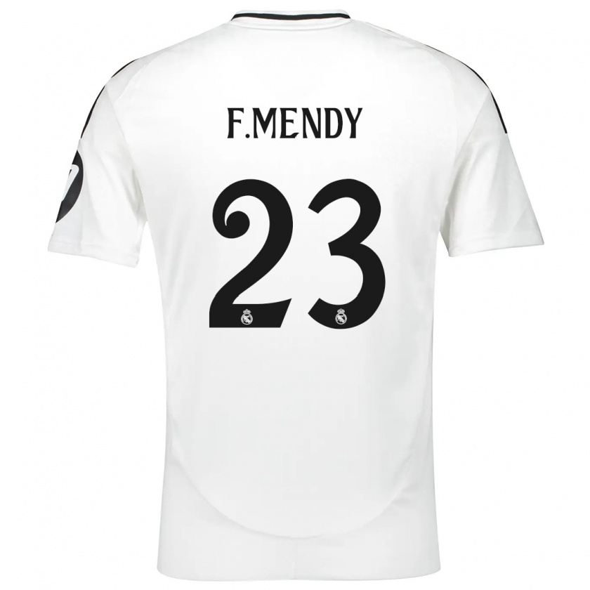 Kandiny Hombre Camiseta Ferland Mendy #23 Blanco 1ª Equipación 2024/25 La Camisa Chile