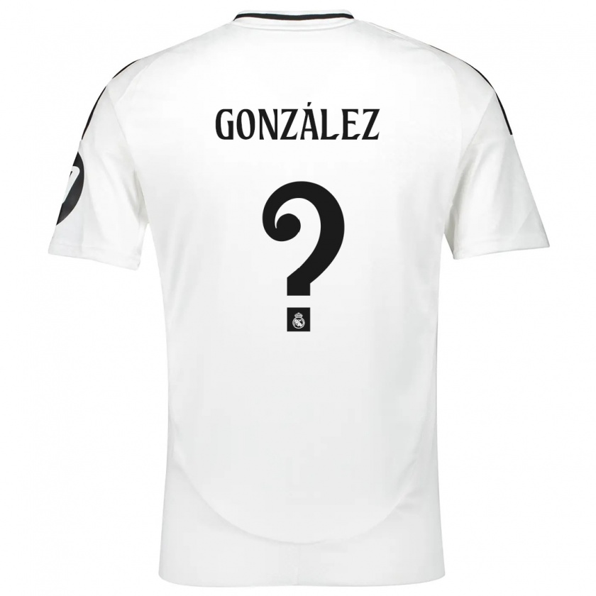 Kandiny Hombre Camiseta Álvaro González #0 Blanco 1ª Equipación 2024/25 La Camisa Chile