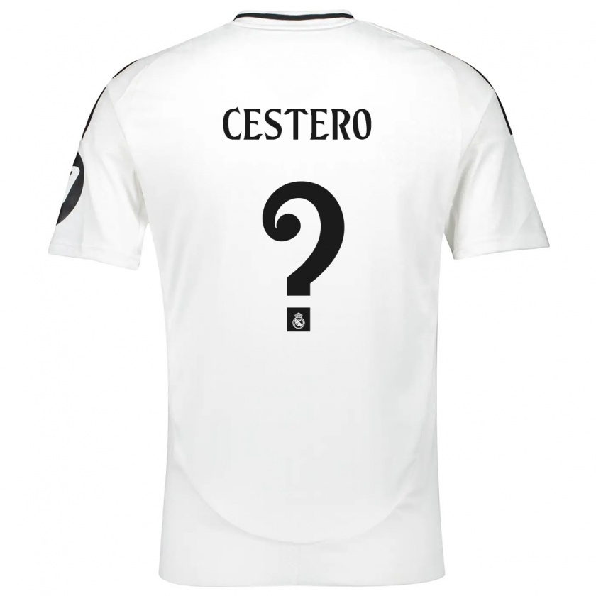 Kandiny Hombre Camiseta Jorge Cestero #0 Blanco 1ª Equipación 2024/25 La Camisa Chile