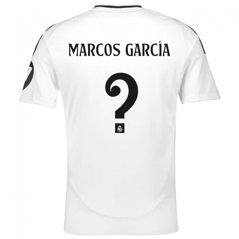 Kandiny Hombre Camiseta Marcos García #0 Blanco 1ª Equipación 2024/25 La Camisa Chile