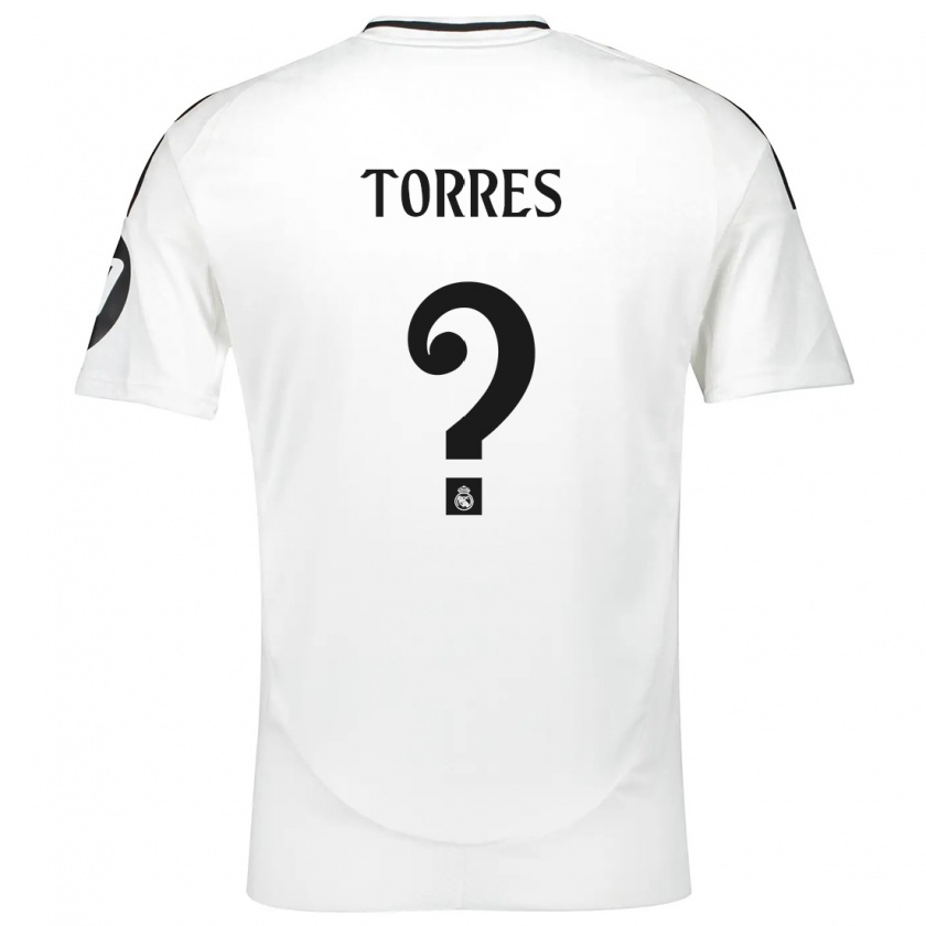 Kandiny Hombre Camiseta Roi Torres #0 Blanco 1ª Equipación 2024/25 La Camisa Chile