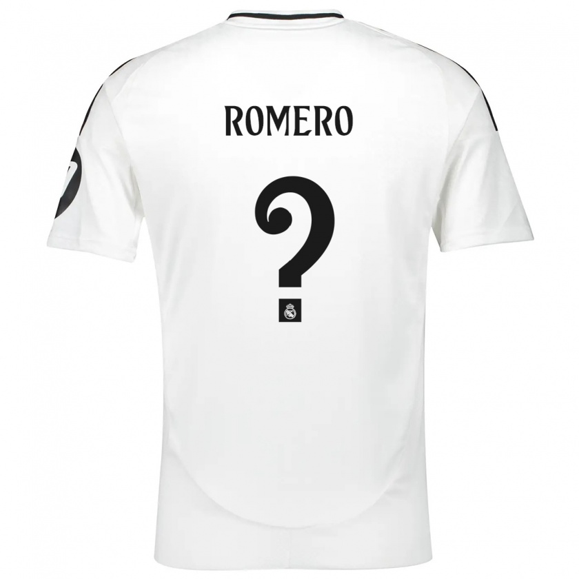 Kandiny Hombre Camiseta Manu Romero #0 Blanco 1ª Equipación 2024/25 La Camisa Chile