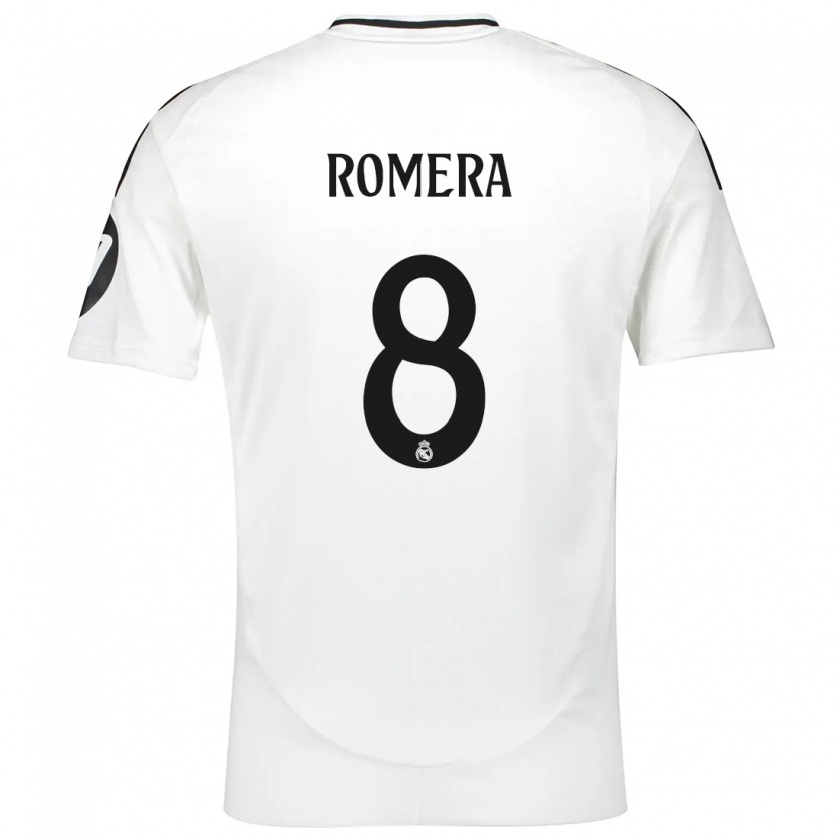 Kandiny Hombre Camiseta Miguel Romera #8 Blanco 1ª Equipación 2024/25 La Camisa Chile