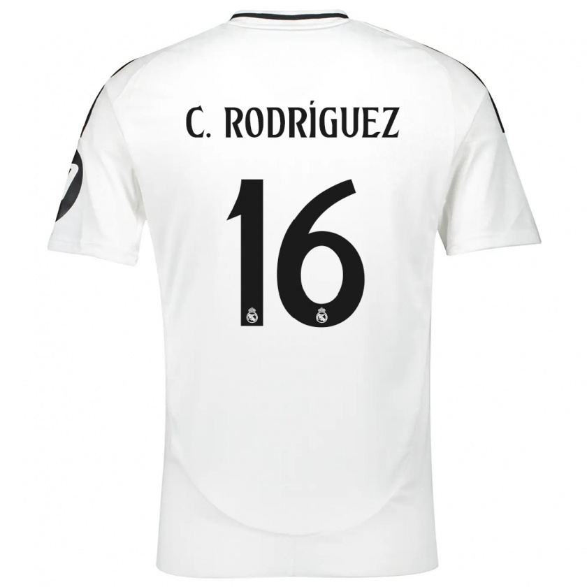 Kandiny Hombre Camiseta Carlos Rodríguez #16 Blanco 1ª Equipación 2024/25 La Camisa Chile