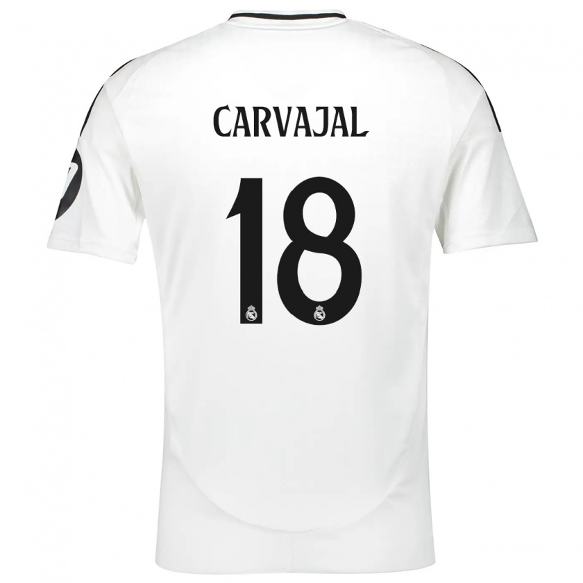 Kandiny Hombre Camiseta Ángel Carvajal #18 Blanco 1ª Equipación 2024/25 La Camisa Chile