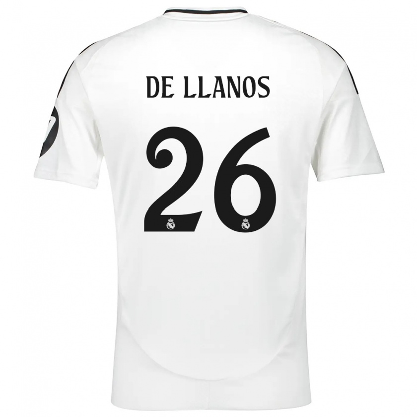 Kandiny Hombre Camiseta Hugo De Llanos #26 Blanco 1ª Equipación 2024/25 La Camisa Chile