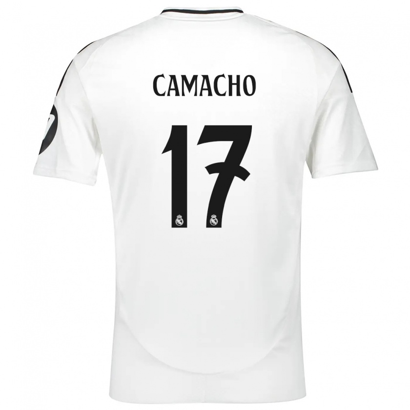 Kandiny Hombre Camiseta Carla Camacho #17 Blanco 1ª Equipación 2024/25 La Camisa Chile