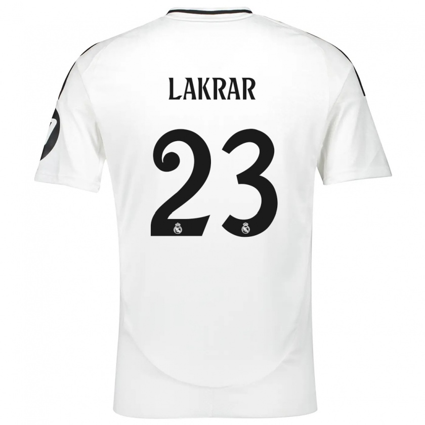 Kandiny Hombre Camiseta Maëlle Lakrar #23 Blanco 1ª Equipación 2024/25 La Camisa Chile