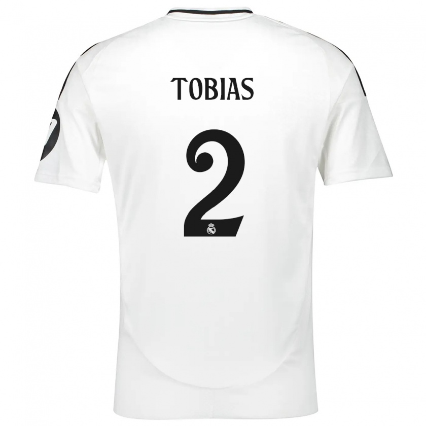 Kandiny Hombre Camiseta Vinícius Tobias #2 Blanco 1ª Equipación 2024/25 La Camisa Chile