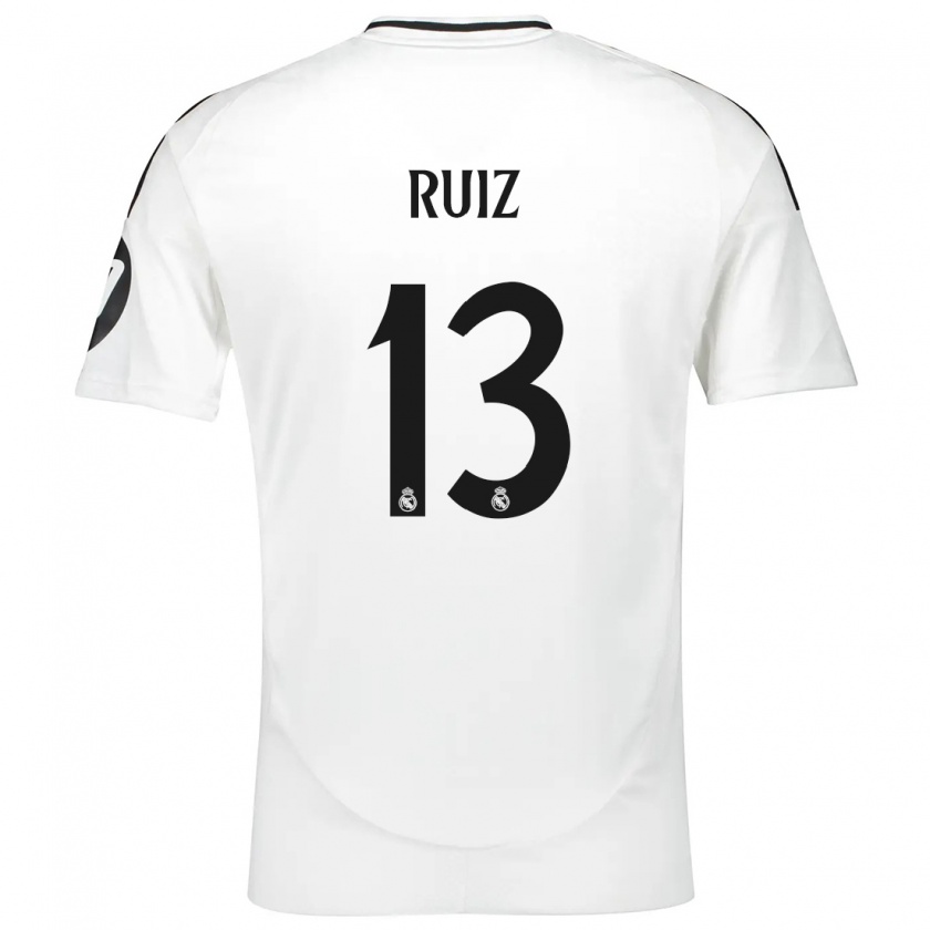 Kandiny Hombre Camiseta Guillermo Ruiz #13 Blanco 1ª Equipación 2024/25 La Camisa Chile