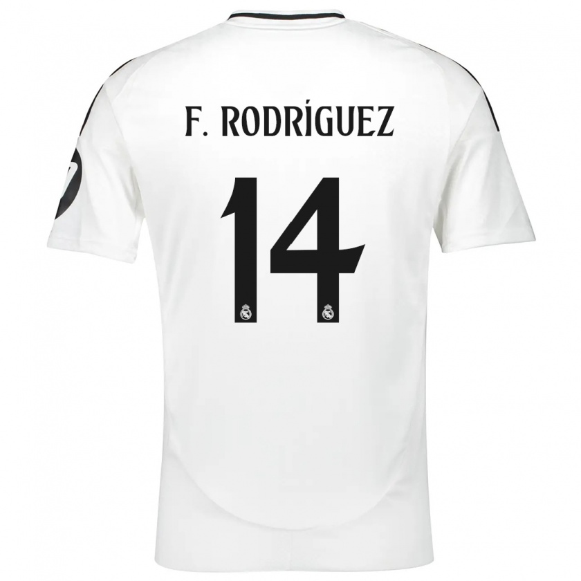 Kandiny Hombre Camiseta Fer Rodríguez #14 Blanco 1ª Equipación 2024/25 La Camisa Chile