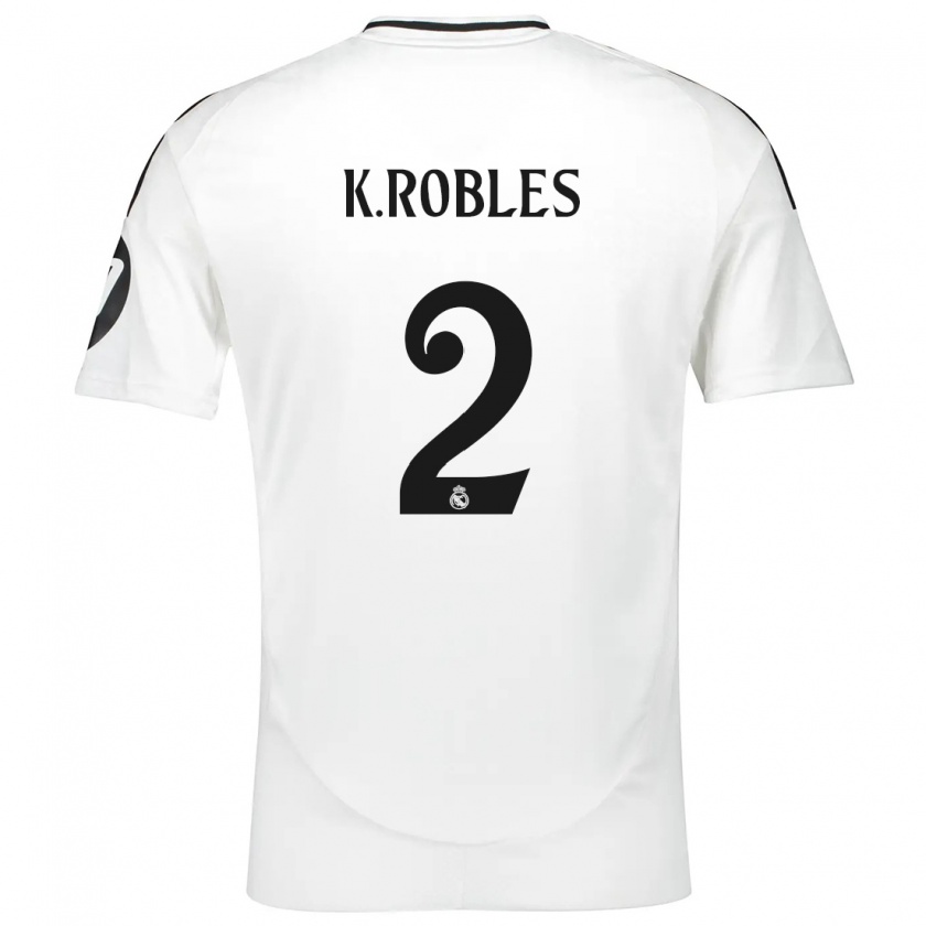 Kandiny Hombre Camiseta Kenti Robles #2 Blanco 1ª Equipación 2024/25 La Camisa Chile