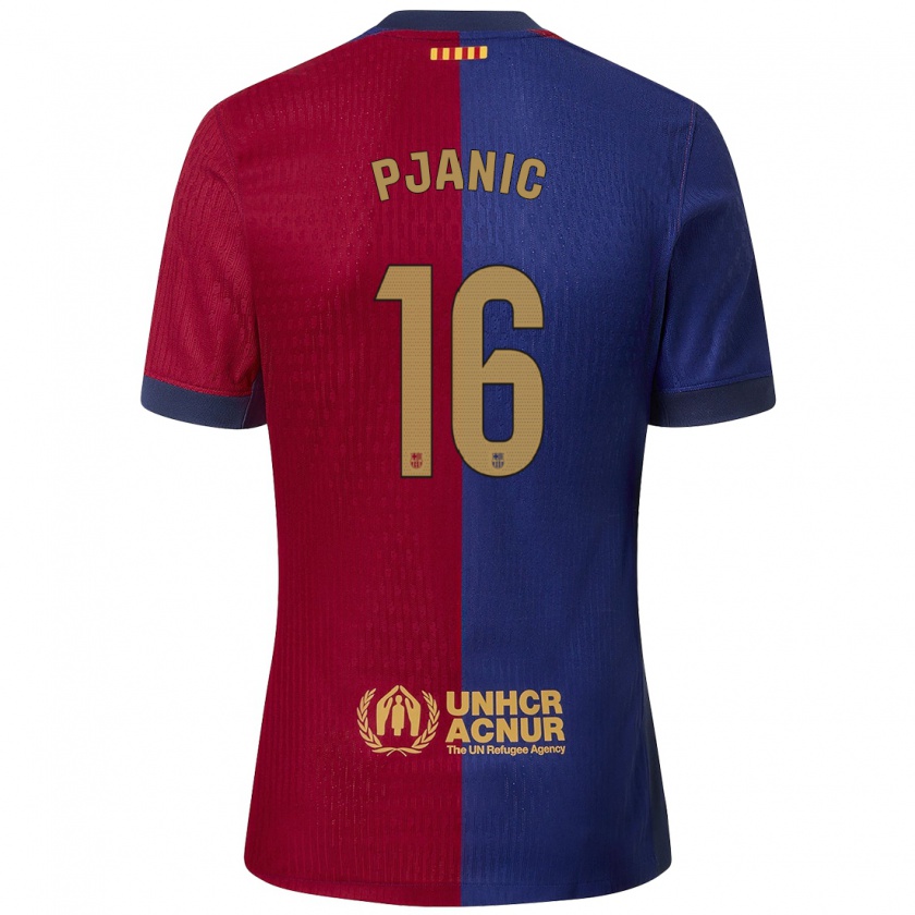 Kandiny Hombre Camiseta Miralem Pjanic #16 Azul Rojo 1ª Equipación 2024/25 La Camisa Chile