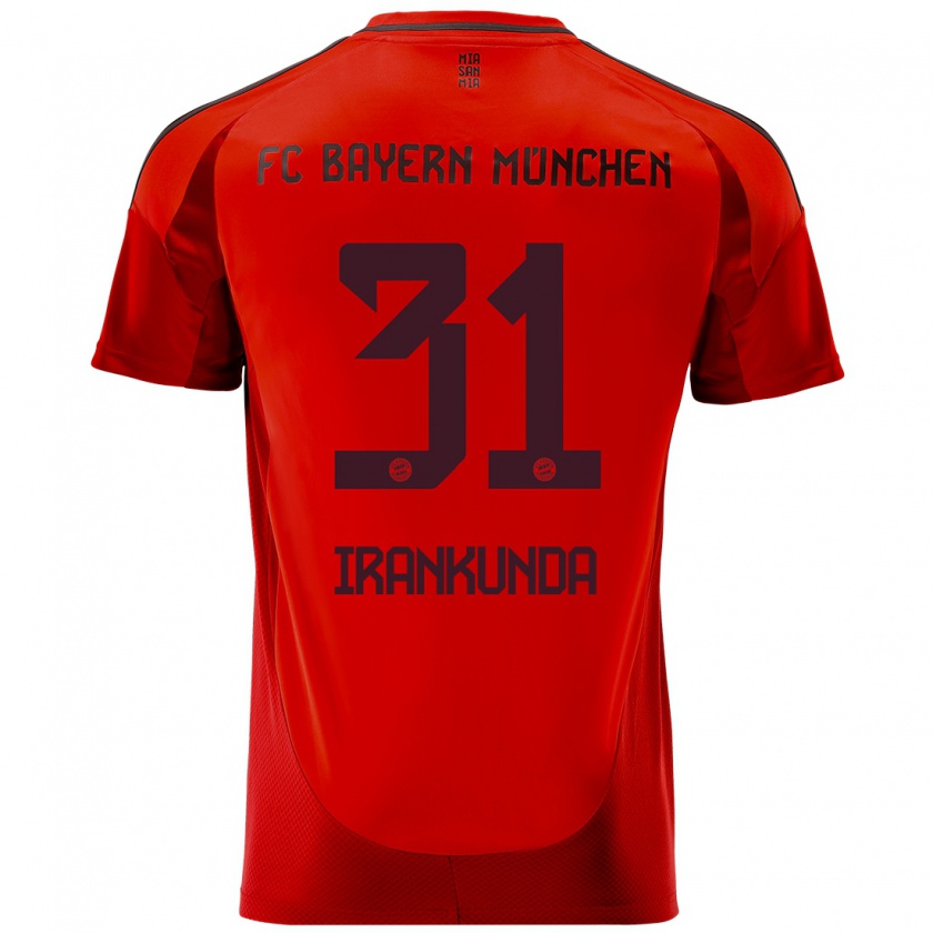 Kandiny Hombre Camiseta Nestory Irankunda #31 Rojo 1ª Equipación 2024/25 La Camisa Chile