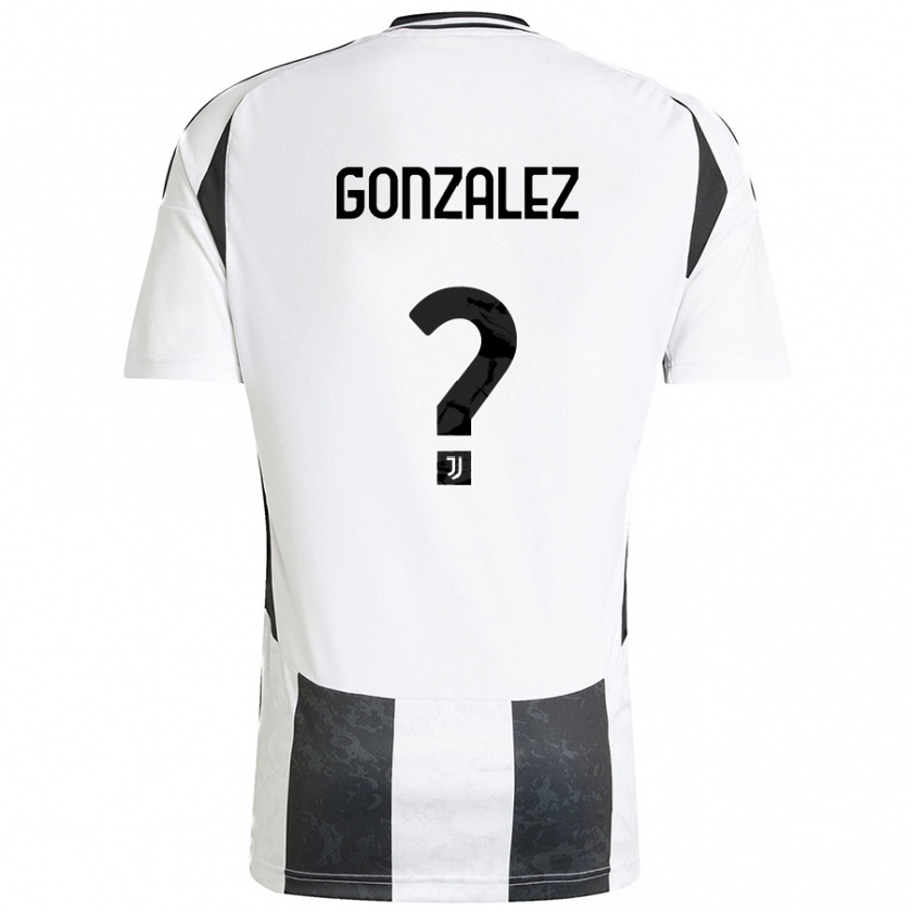 Kandiny Hombre Camiseta Facundo González #0 Blanco Negro 1ª Equipación 2024/25 La Camisa Chile