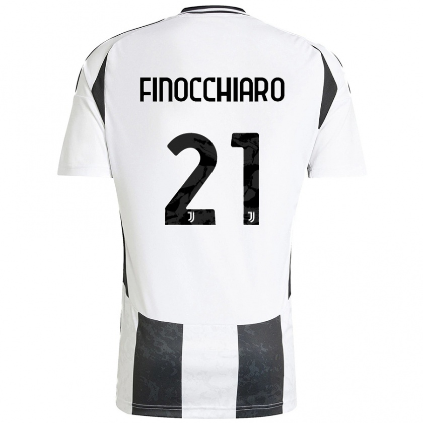 Kandiny Hombre Camiseta Gabriele Finocchiaro #21 Blanco Negro 1ª Equipación 2024/25 La Camisa Chile