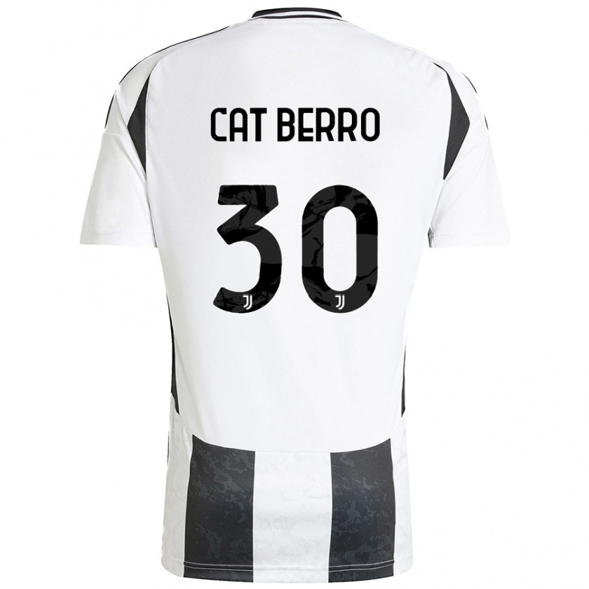 Kandiny Hombre Camiseta Simone Cat Berro #30 Blanco Negro 1ª Equipación 2024/25 La Camisa Chile