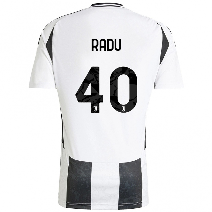 Kandiny Hombre Camiseta Riccardo Radu #40 Blanco Negro 1ª Equipación 2024/25 La Camisa Chile