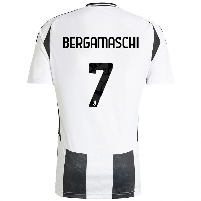 Kandiny Hombre Camiseta Valentina Bergamaschi #7 Blanco Negro 1ª Equipación 2024/25 La Camisa Chile