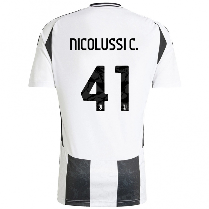 Kandiny Hombre Camiseta Hans Nicolussi Caviglia #41 Blanco Negro 1ª Equipación 2024/25 La Camisa Chile