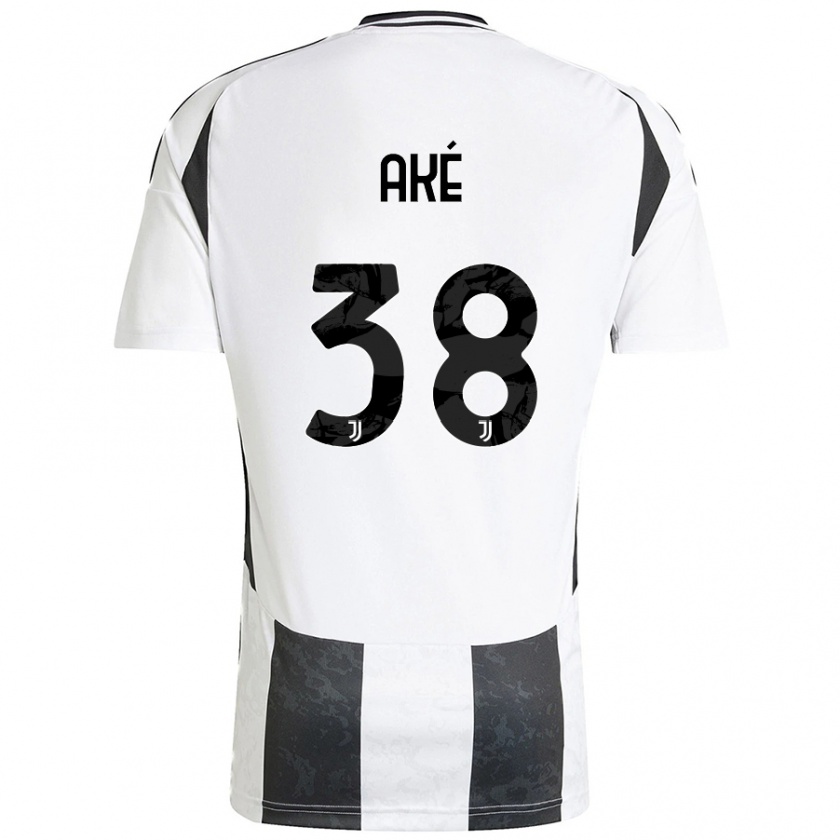 Kandiny Hombre Camiseta Marley Ake #38 Blanco Negro 1ª Equipación 2024/25 La Camisa Chile