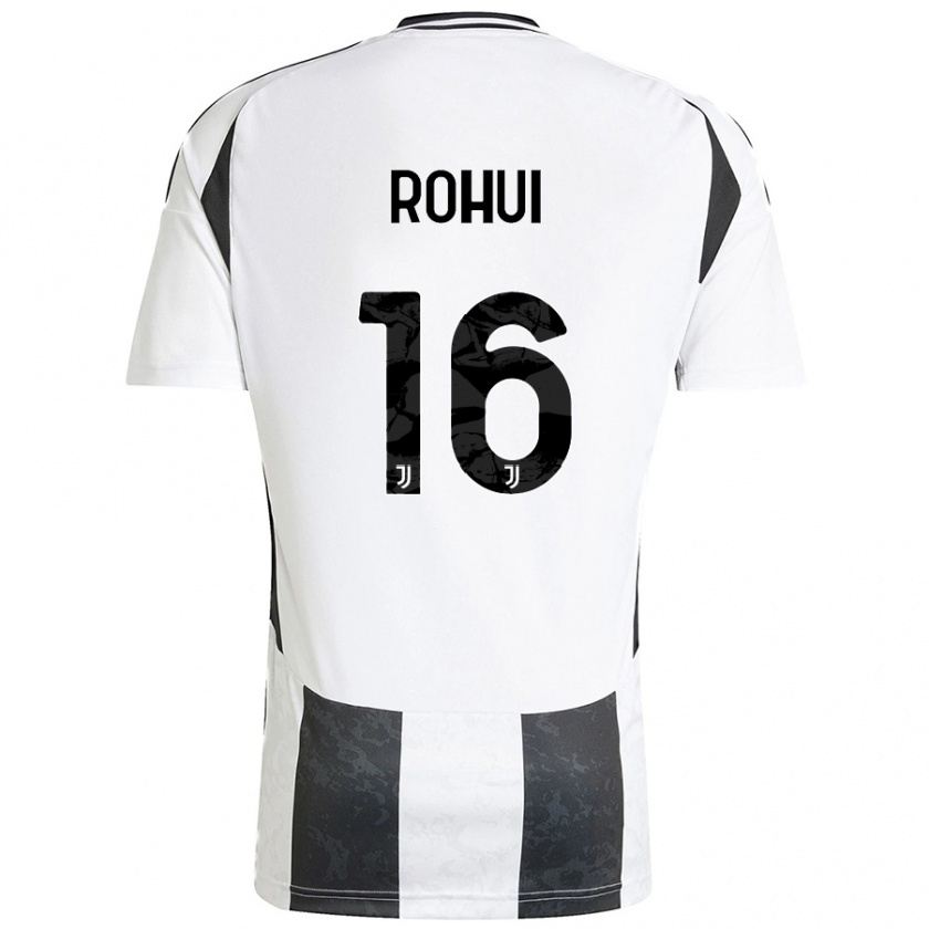 Kandiny Hombre Camiseta Jonas Rohui #16 Blanco Negro 1ª Equipación 2024/25 La Camisa Chile